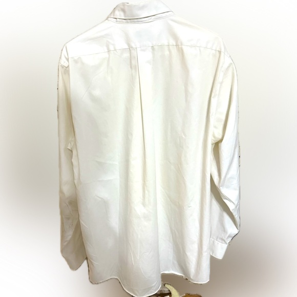 VAN HEUSEN WHITE DRESS SHIRT PINPOINT OXFORD WRINKLE FREE 16 1/2 34/35 CA50900 - Picture 2 of 8